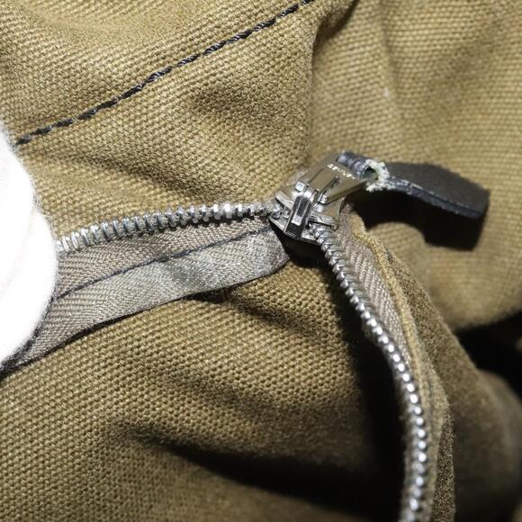 HERMES Fourre Tout PM Hand Bag Canvas Khaki - Picture 12 of 16